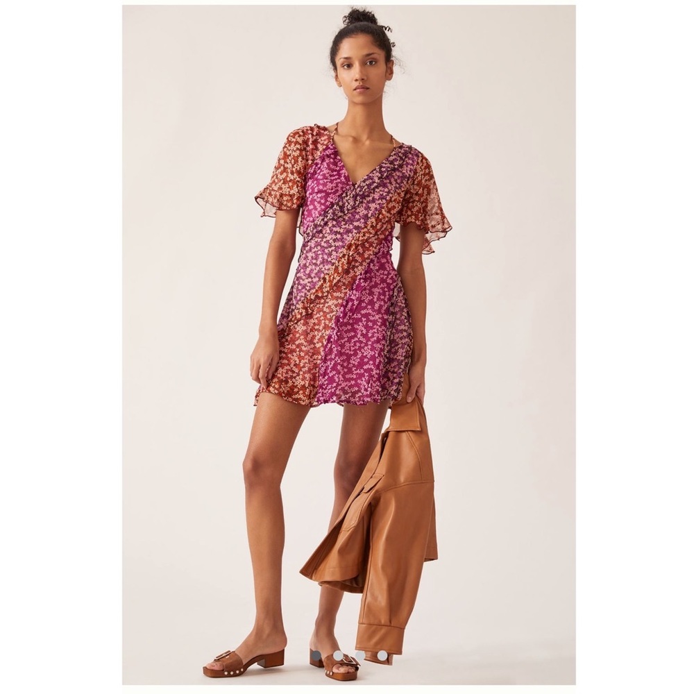 Anthropologie Soft Printed Mini Dress Floral